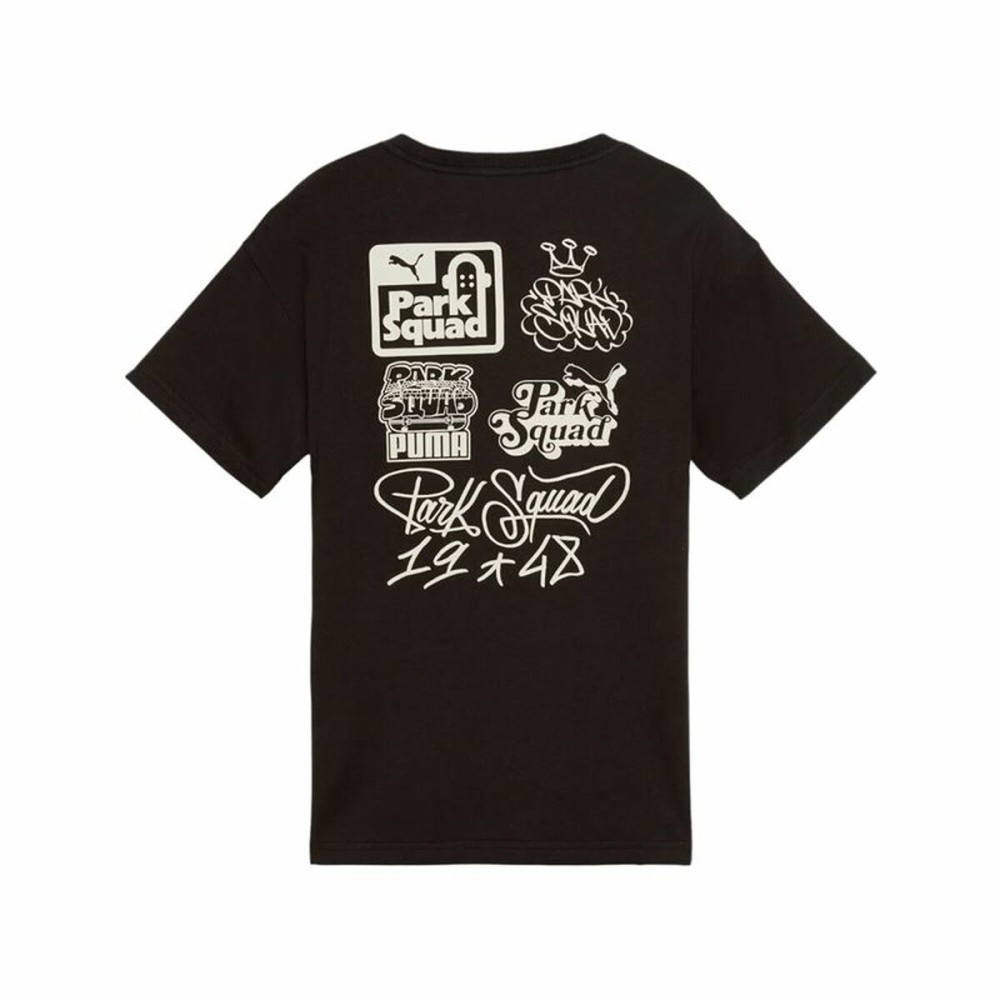 Kurzarm-T-Shirt für Kinder Puma Essenntials+ Mid 90S Graphic Schwarz