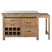 Kitchen furniture Home ESPRIT Black Natural 120 x 75 x 90 cm