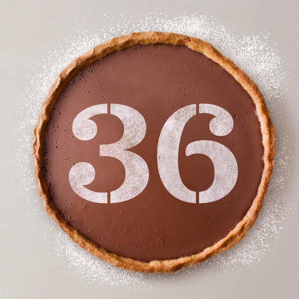 Cake stencil Algon Number 3 36 Units