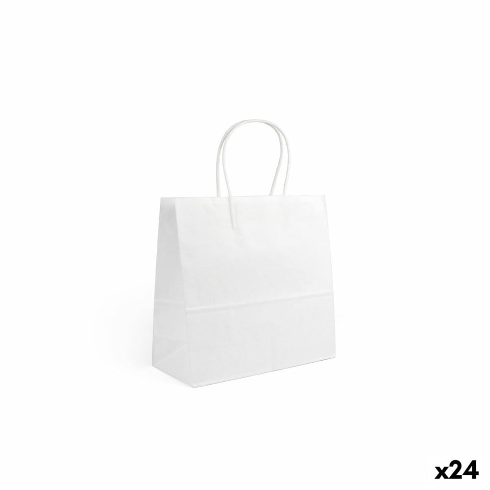 Sac en papier Algon Blanc 26 x 17 x 26 cm 3 Pièces (24 Unités)
