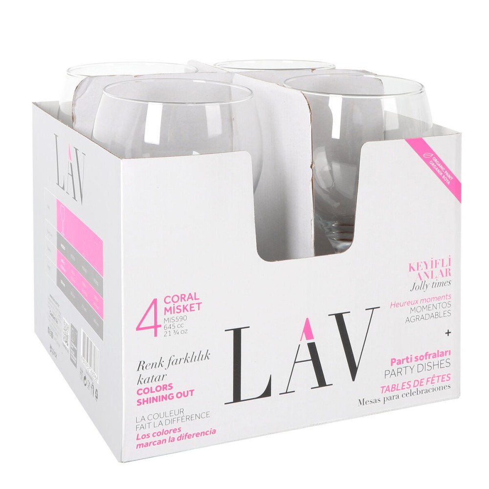 Cocktail glass LAV 645 ml 9,4 x 20 cm 4 Pieces (6 Units)