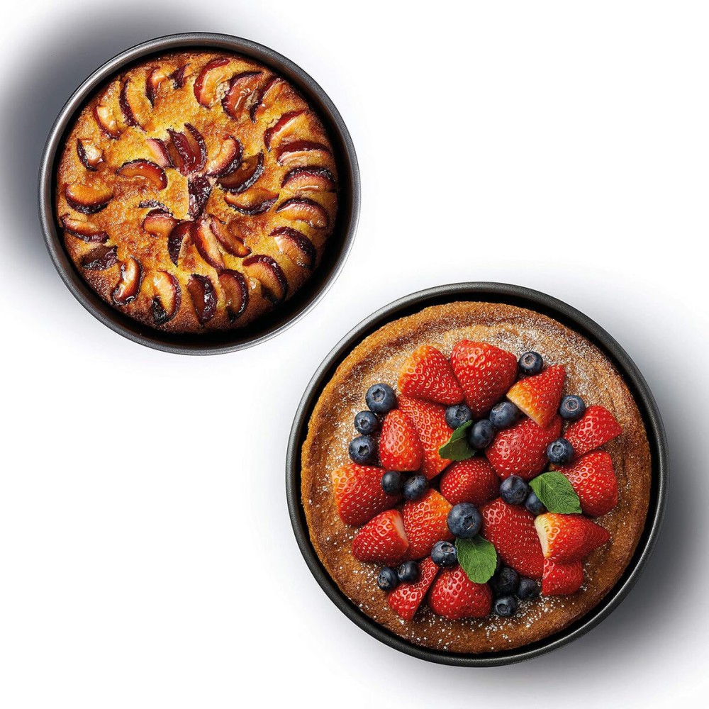 Springform Pan Quttin Black 20 x 6,8+24 x 7 cm 2 Pieces (6 Units)