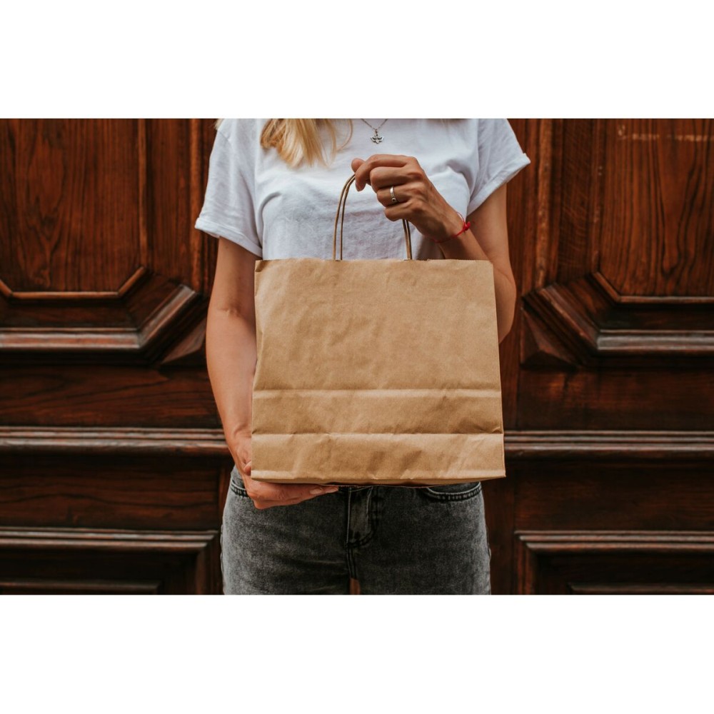 Papiertaschen Algon Kraft 26 x 17 x 26 cm 3 Stücke (24 Stück)