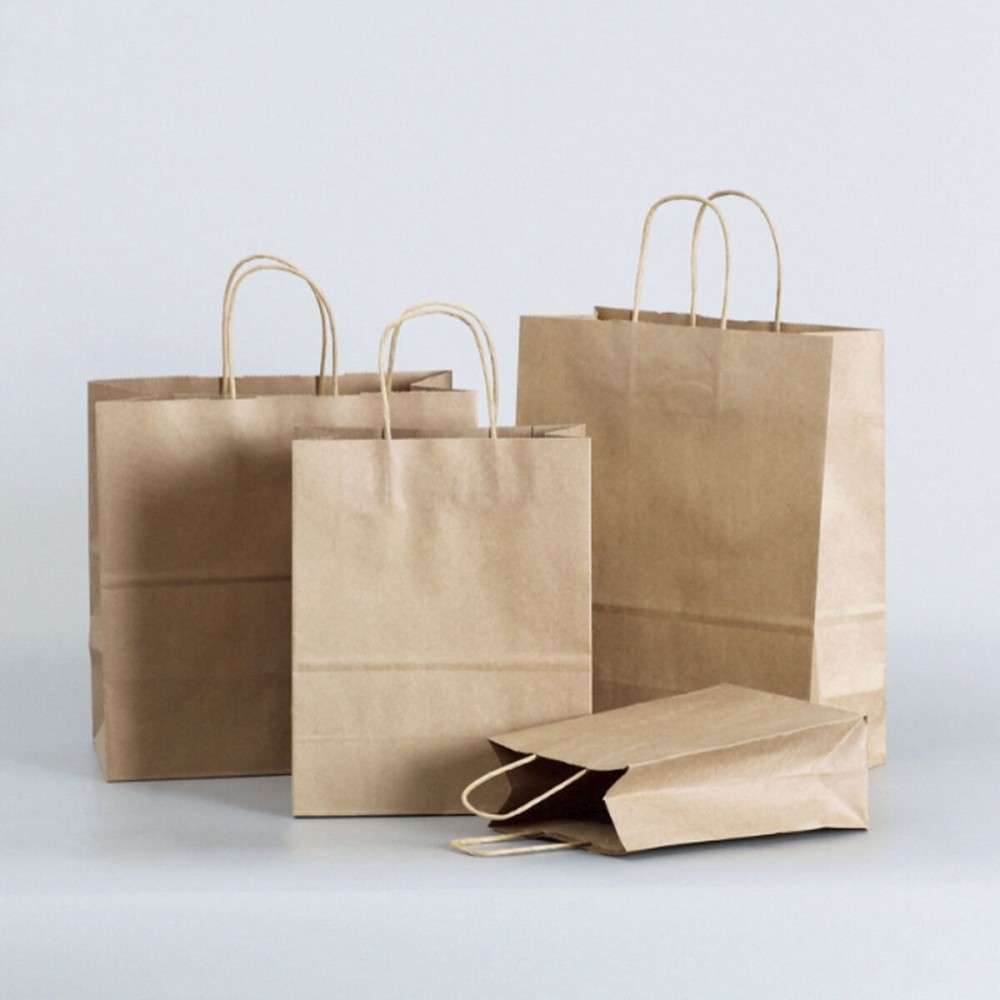 Papiertaschen Algon Kraft 26 x 17 x 26 cm 3 Stücke (24 Stück)