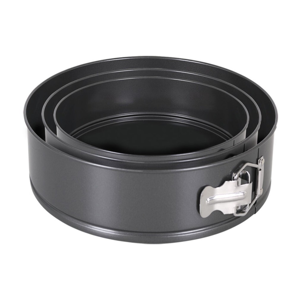 Kuchenspringform Quttin Schwarz 24 x 7+28 x 6,8 cm 3 Stücke (6 Stück)