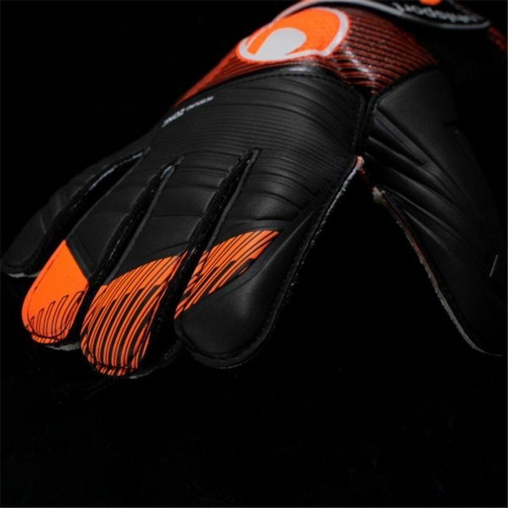 Goalkeeper Gloves Uhlsport Starter Resist+ Fluo Black Adults