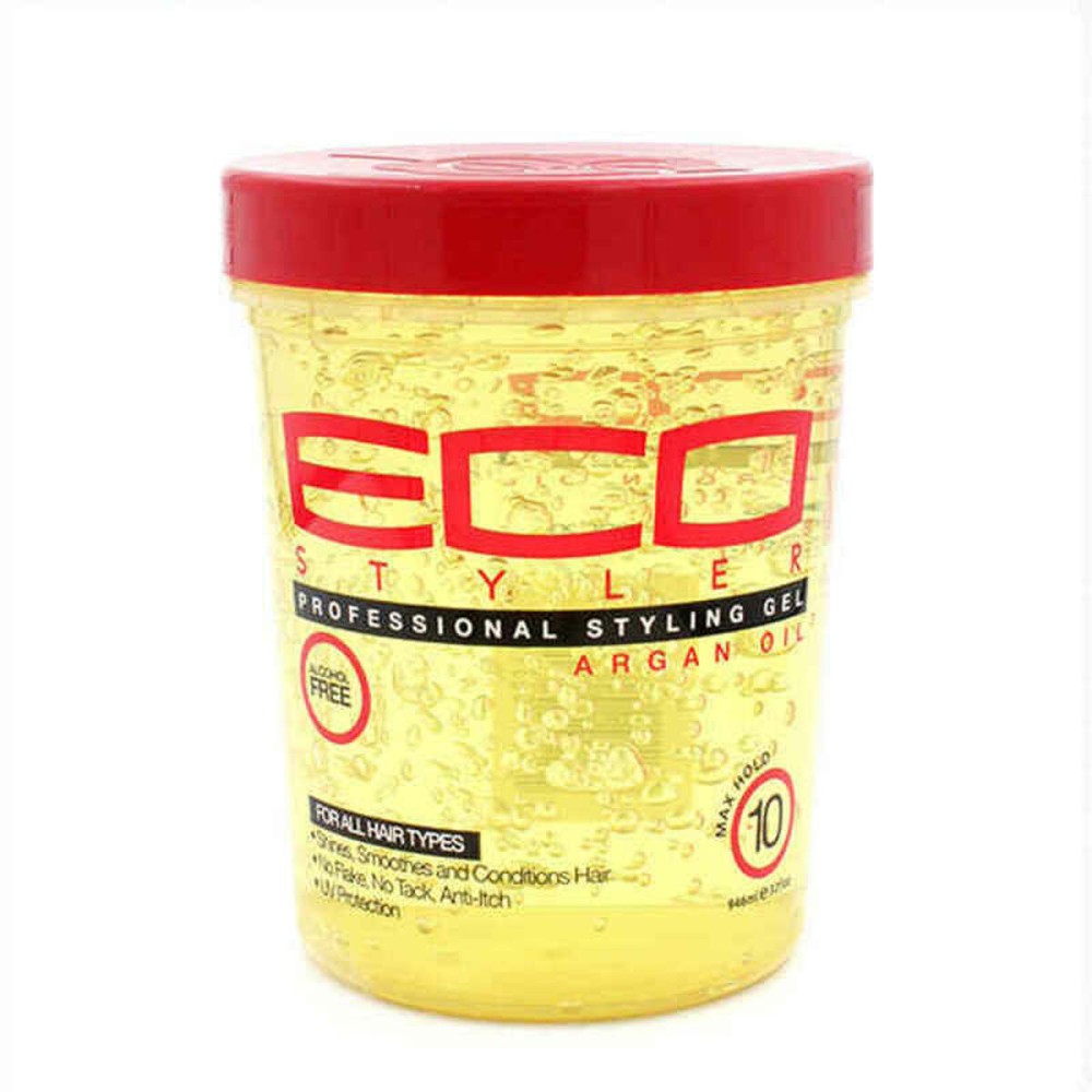 Gel de Fixation Moyenne Eco Styler Styler Styling 946 ml Huile d'Argan
