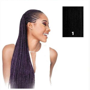 Extensions pour les Cheveux X-Pression Noir Synthétique 208,28 cm pelo sintetico Nº 1