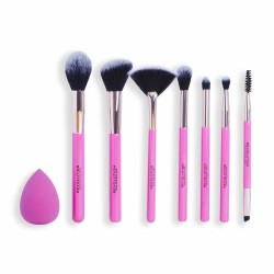 Set of Make-up Brushes Revolution Make Up The Brush Edit Pink 8 Pieces