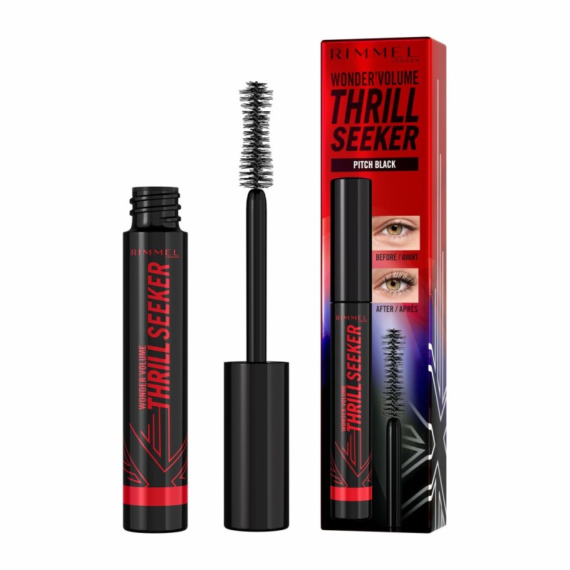 Mascara Rimmel London Volume Thrill Seeker Nº 004 Pitch Black 8 ml