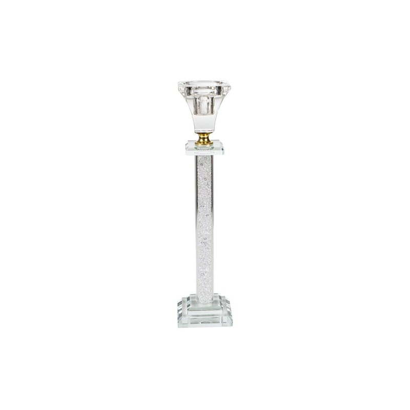 Candleholder Romimex Transparent Glass 5 x 26 x 5 cm