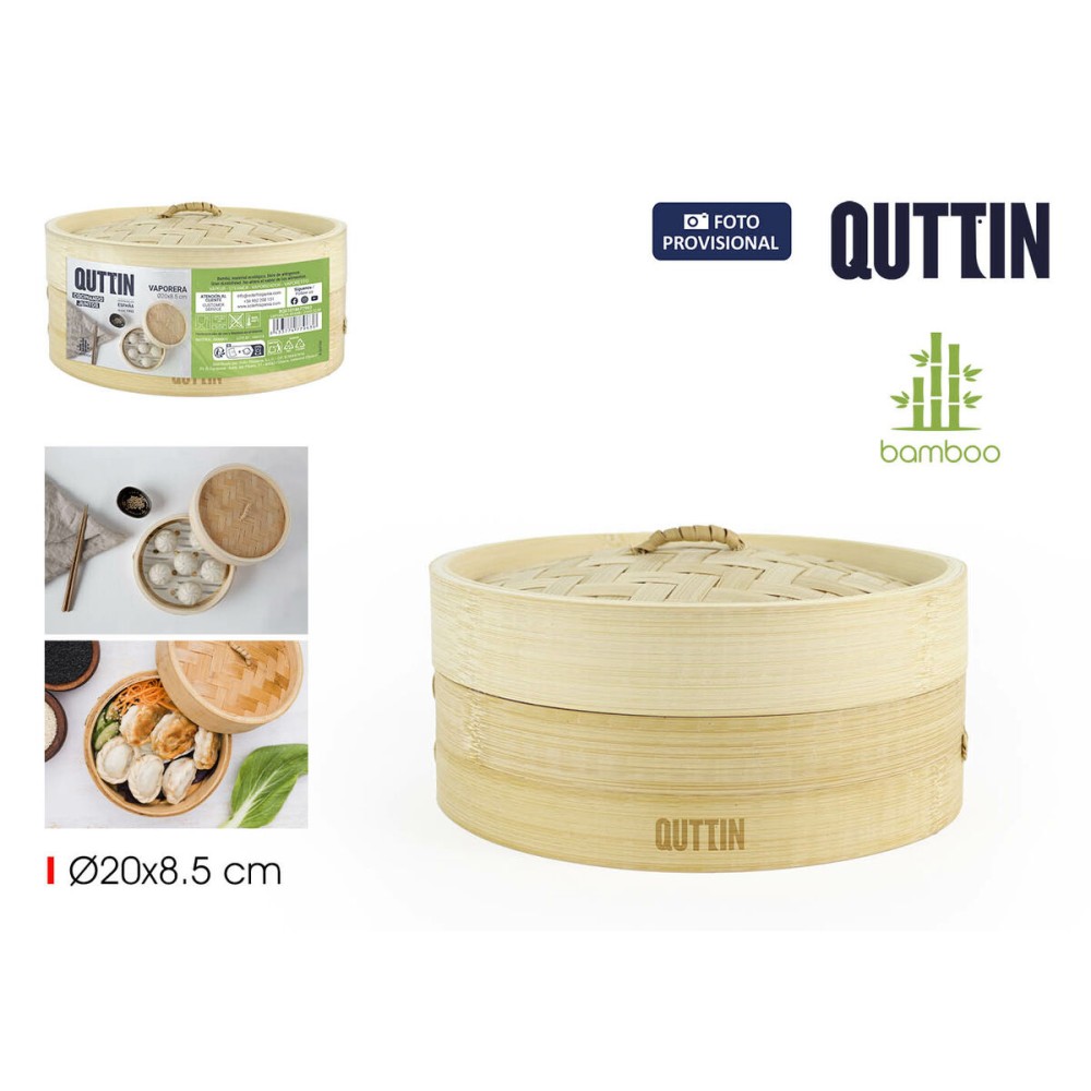 Dampfkocher Quttin Bambus 20 x 8,5 cm (12 Stück)