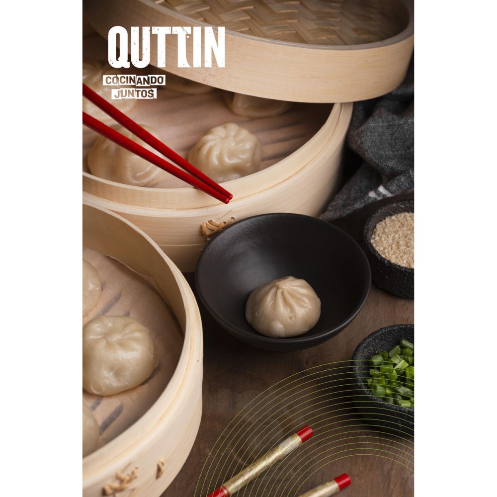 Food Steamer Quttin Bamboo 20 x 8,5 cm (12 Units)