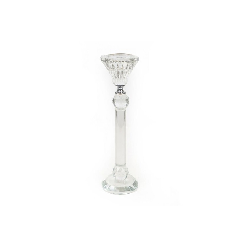 Candleholder Romimex Transparent Glass 7 x 23 x 7 cm