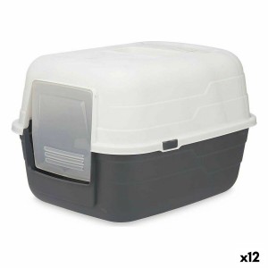 Cat Litter Box Mascow 87952 Grey Anthracite Plastic 48 x 32 x 38 cm (12 Units)