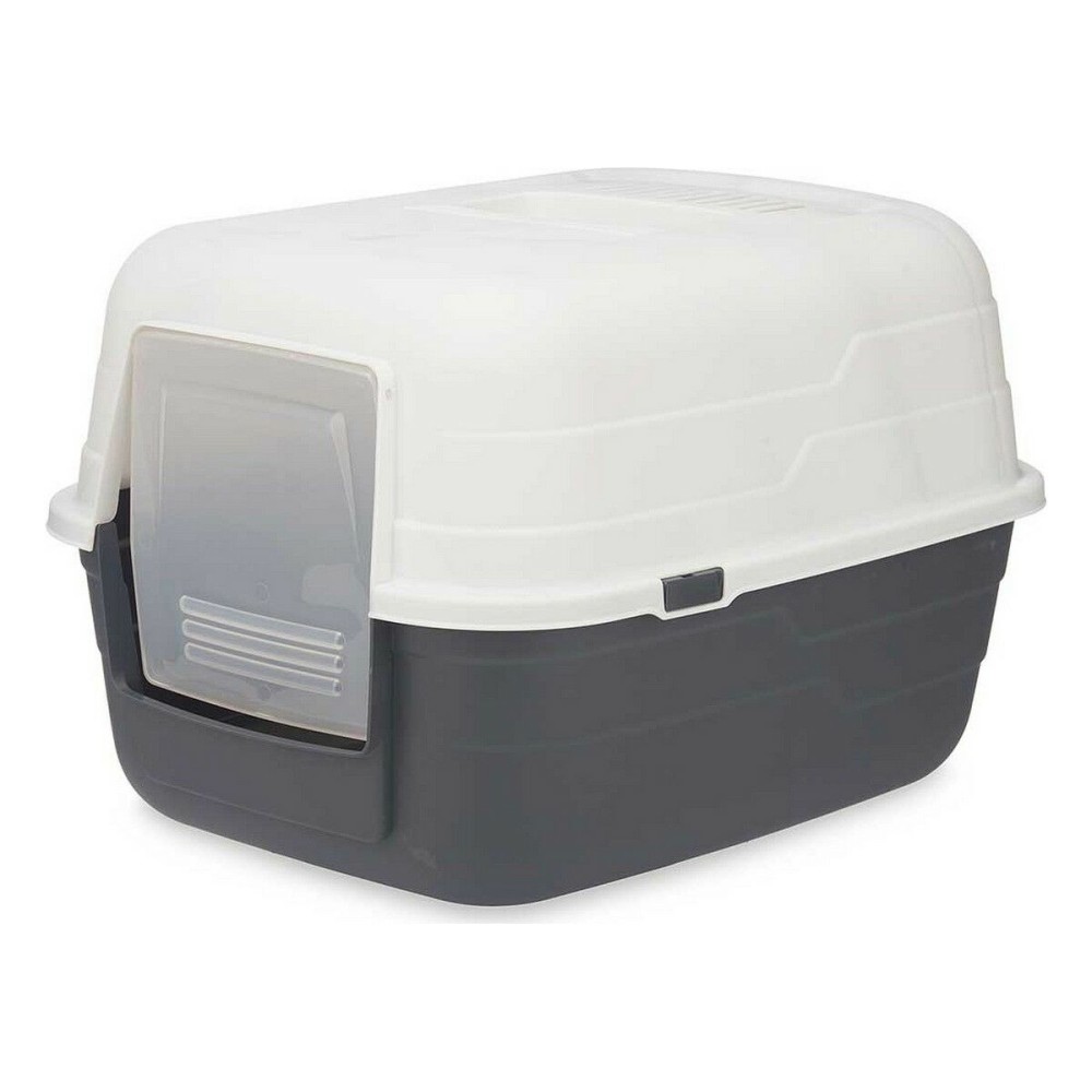 Cat Litter Box Mascow 87952 Grey Anthracite Plastic 48 x 32 x 38 cm (12 Units)