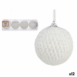 Weihnachtskugeln-Set Weiß polystyrol (12 Stück)