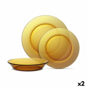 Geschirr-Set Duralex Lys Bernstein 18 Stücke (2 Stück)