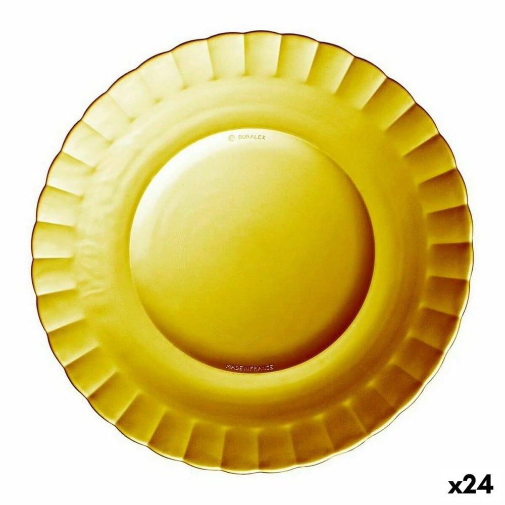Flacher Teller Duralex Picardie Kristall Bernstein Ø 26 cm (24 Stück)