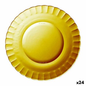 Flacher Teller Duralex Picardie Kristall Bernstein Ø 26 cm (24 Stück)
