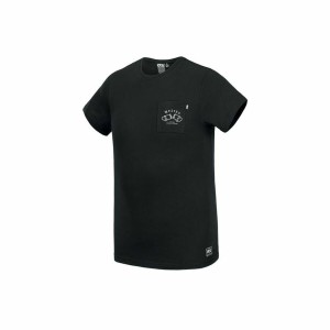 Herren Kurzarm-T-Shirt Picture Waisted Pocket Schwarz
