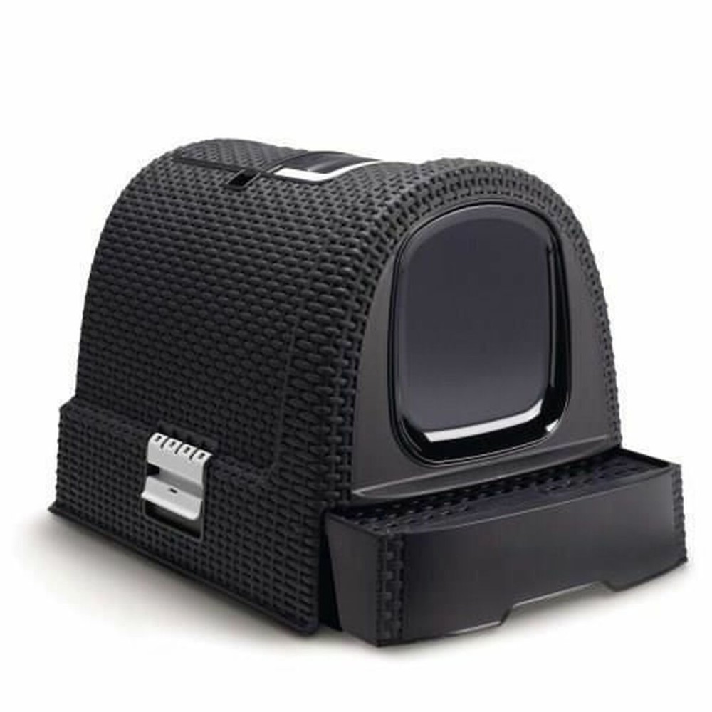 Cat Litter Box Curver Anthracite 51 x 38,5 x 39,5 cm Plastic (Plastic)