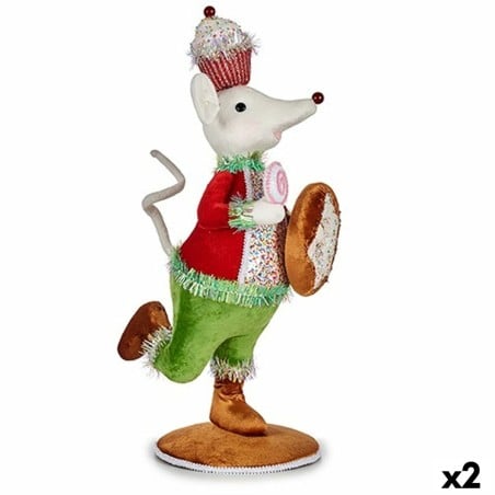 Decorative Figure Mouse 20 x 55 x 24 cm (2 Units)