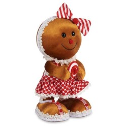 Deko-Figur Keks Schleife Braun Rot polystyrol 19 x 33 x 15 cm (4 Stück)