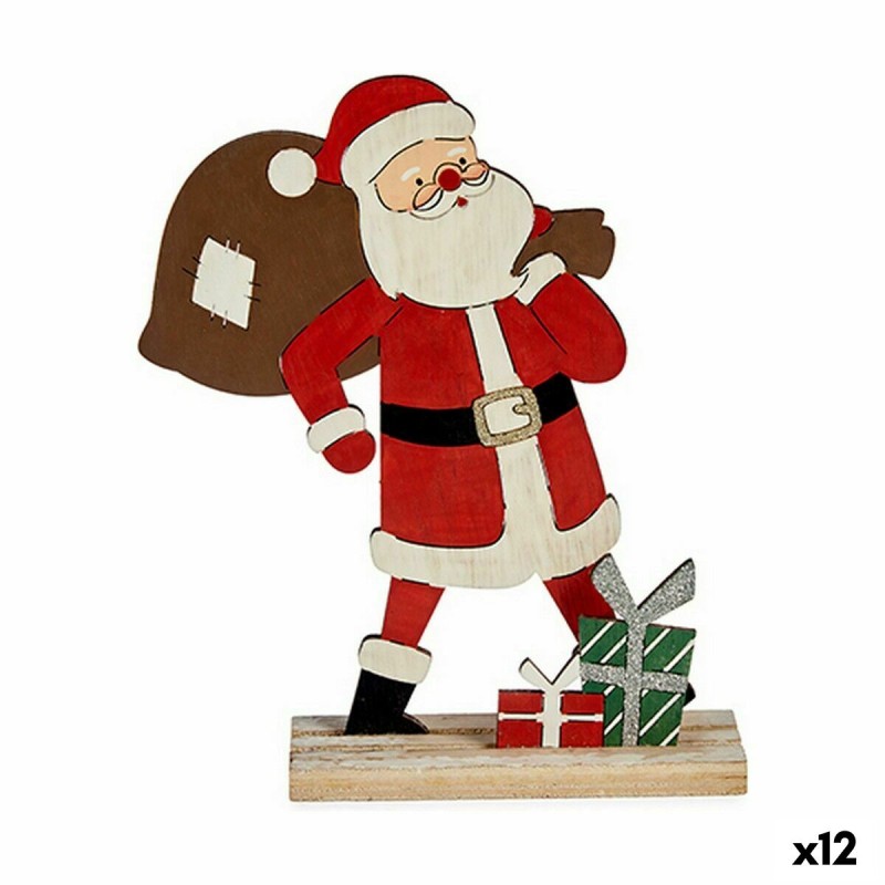 Decorative Figure White Red Green Wood 5,5 x 23,5 x 19 cm (12 Units)