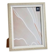 Cadre photo 24 x 2 x 29 cm Verre Beige Blanc Plastique (6 Unités)