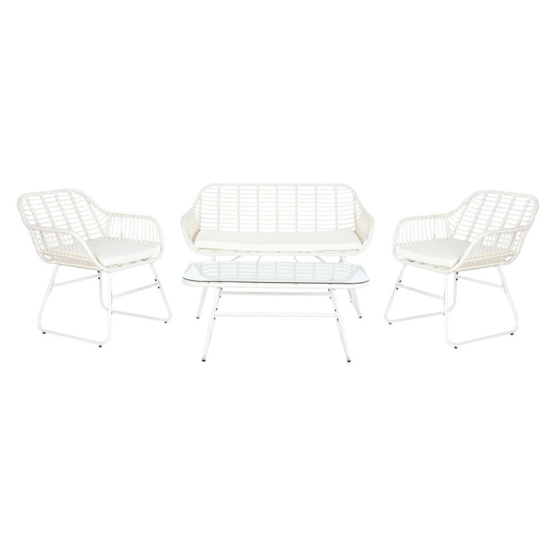 Ensemble Canapé + Table DKD Home Decor Métal rotin synthétique 124 x 74 x 84 cm