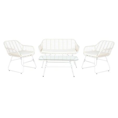 Ensemble Canapé + Table DKD Home Decor Métal rotin synthétique 124 x 74 x 84 cm