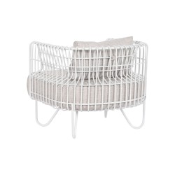 Armchair Home ESPRIT White Metal 76 x 66 x 65 cm