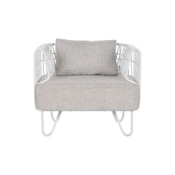 Armchair Home ESPRIT White Metal 76 x 66 x 65 cm