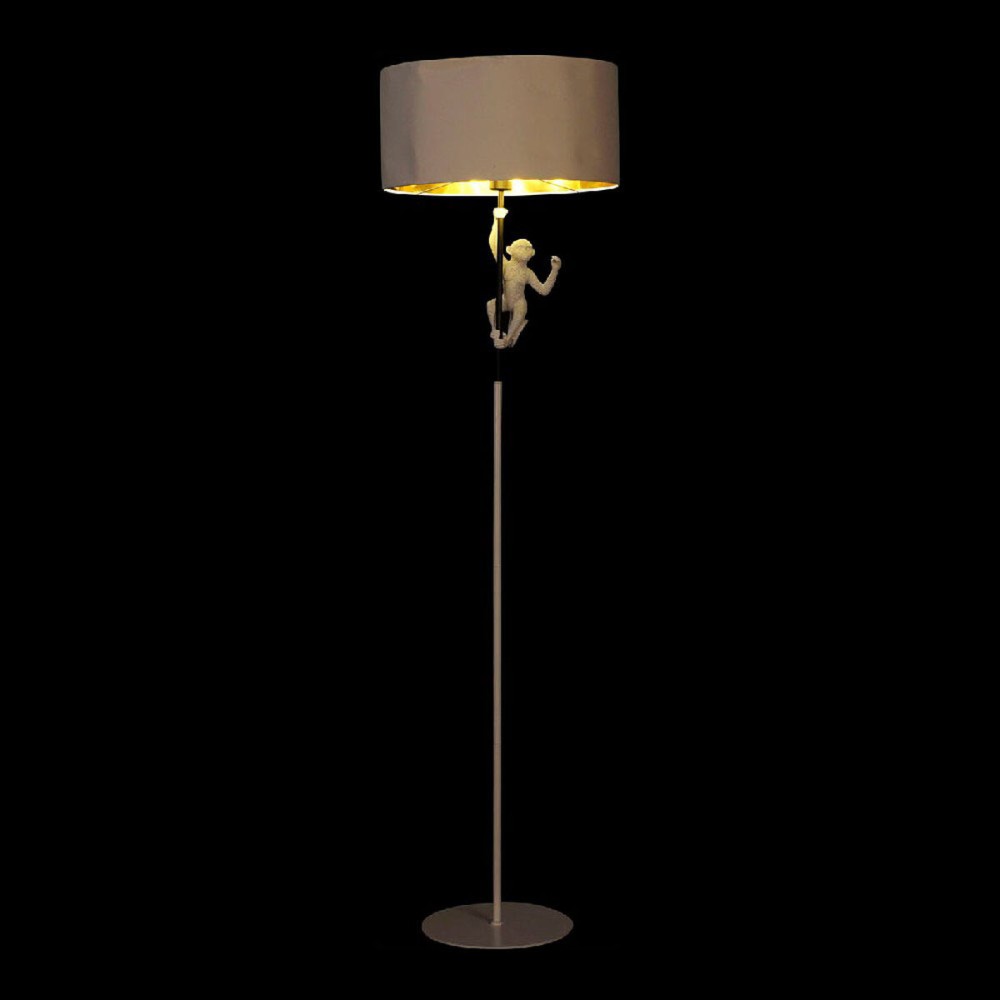 Floor Lamp DKD Home Decor 8424001827312 44 x 44 x 166 cm Black Golden Metal White Resin 220 V 50 W (2 Units)