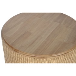 Petite Table d'Appoint Home ESPRIT Naturel Corde Sapin 70 x 70 x 42 cm