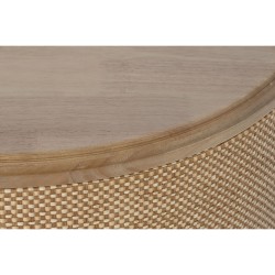 Small Side Table Home ESPRIT Natural Rope Fir 70 x 70 x 42 cm