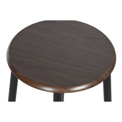 Ensemble Table + 2 Chaises DKD Home Decor Marron Noir Métal Bois MDF 80 x 50 x 84 cm