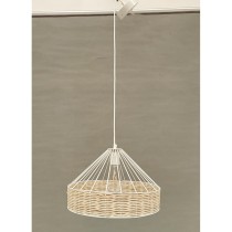 Suspension DKD Home Decor 35 x 35 x 22 cm Noir Métal Rotin 50 W (2 Unités)