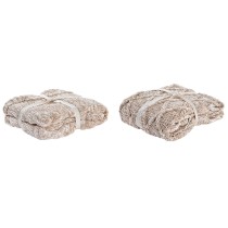 Bed Cover DKD Home Decor Light Pink 150 x 125 x 1 cm (2 Units)