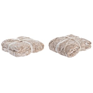 Bed Cover DKD Home Decor Light Pink 150 x 125 x 1 cm (2 Units)
