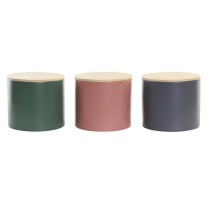 Tin DKD Home Decor Bamboo 2,6 L 18 x 18 x 16 cm (3 Units)