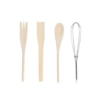 Gefäß für Küchenutensilien DKD Home Decor Metall Dolomite Holz MDF 12 x 12 x 25 cm (3 Stück)