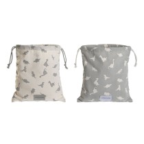 Rucksack für Kinder DKD Home Decor Weiß Grau 24 x 2 x 26 cm (2 Stück)