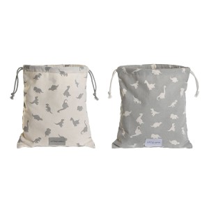 Rucksack für Kinder DKD Home Decor Weiß Grau 24 x 2 x 26 cm (2 Stück)
