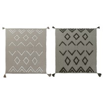 Couvre-Lits DKD Home Decor Blanc Vert Beige Vert foncé 130 x 170 x 0,5 cm (2 Unités)