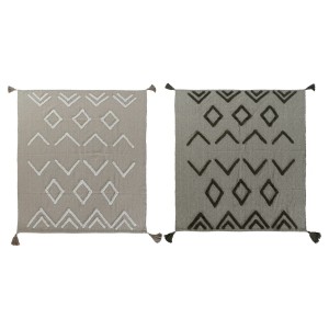 Couvre-Lits DKD Home Decor Blanc Vert Beige Vert foncé 130 x 170 x 0,5 cm (2 Unités)