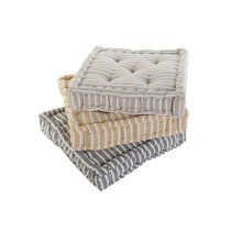 Cushion Home ESPRIT Yellow Beige Mediterranean 56 x 56 x 13 cm (3 Units)