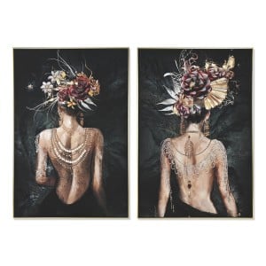 Bild Home ESPRIT Schwarz grün chica 80 x 3,5 x 120 cm (2 Stück)