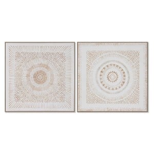 Bild Home ESPRIT Mandala Skandinavisch 100 x 4 x 100 cm (2 Stück)